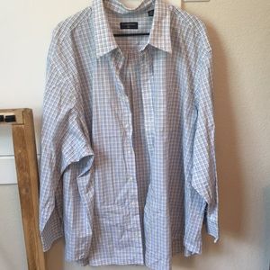 Club Room button down plaid, long sleeve shirt.